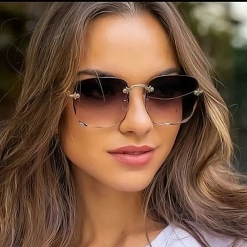 Chic Square Rimless Sunglasses (3-Pack)