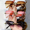 Chic Square Rimless Sunglasses (3-Pack)