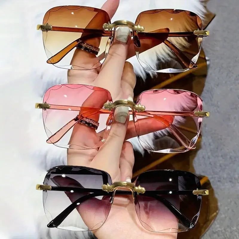 Chic Square Rimless Sunglasses (3-Pack)